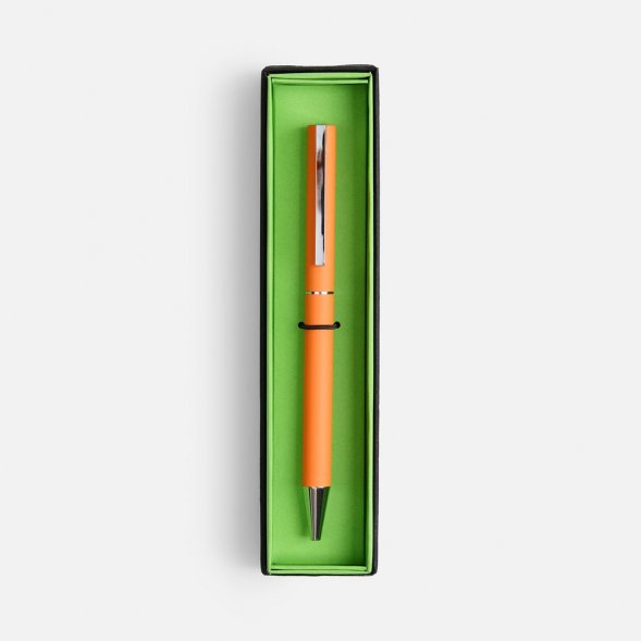 Ручка шариковая Blade Soft Touch в футляре, оранжевая 