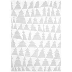 Плед «Танцующий лес», белый с серебром