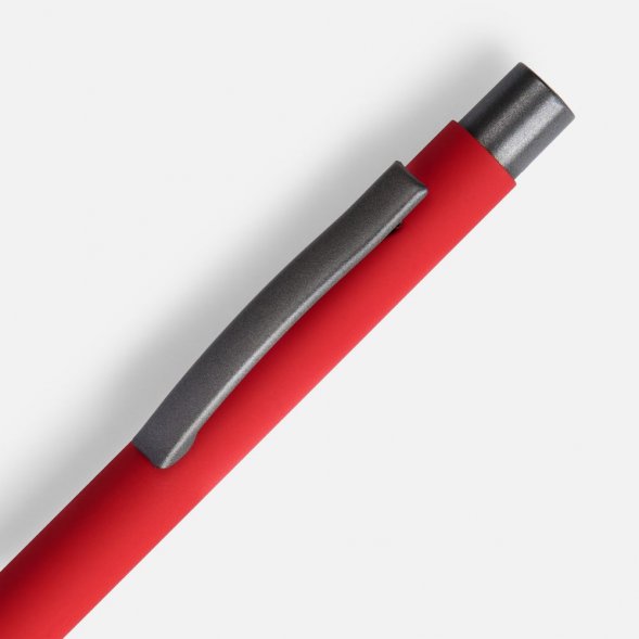 Ручка шариковая Atento Soft Touch, красная 