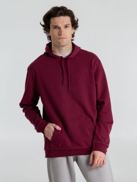 Толстовка с капюшоном унисекс Hoodie, бордовая 