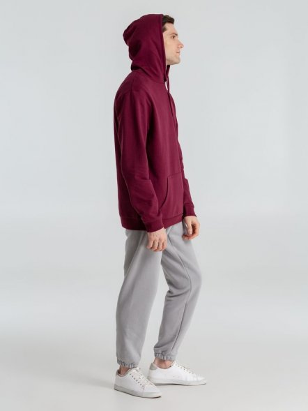 Толстовка с капюшоном унисекс Hoodie, бордовая 