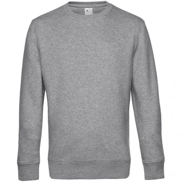 Свитшот унисекс King, серый меланж 
