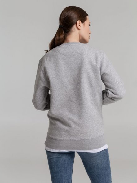 Свитшот унисекс King, серый меланж 