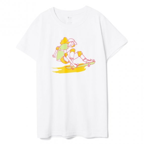 Футболка детская Skateboard, белая 