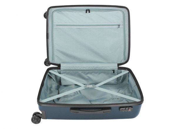 Чемодан BUGATTI Kallisto, синий, АБС-пластик, 44,5х26х63,5 см, 65 л 