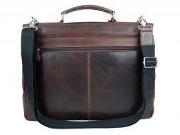 Портфель BUGATTI Romano 15&amp;#039;&amp;#039;, коричневый, натуральная воловья кожа, 39х8х30 см