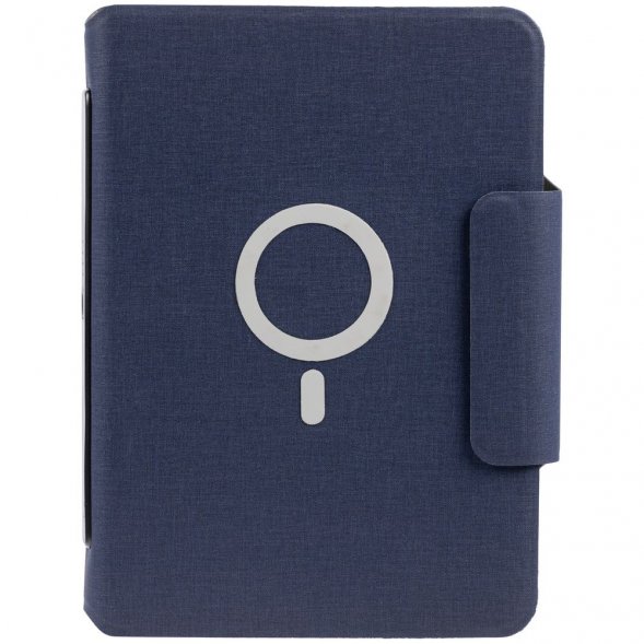 Органайзер с блокнотом и аккумулятором Oiro, синий 