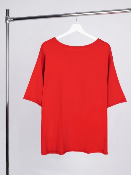 Футболка оверсайз унисекс Vozduh, красная 