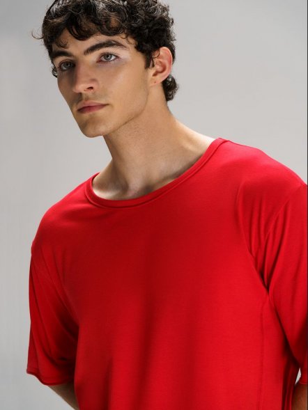 Футболка оверсайз унисекс Vozduh, красная 