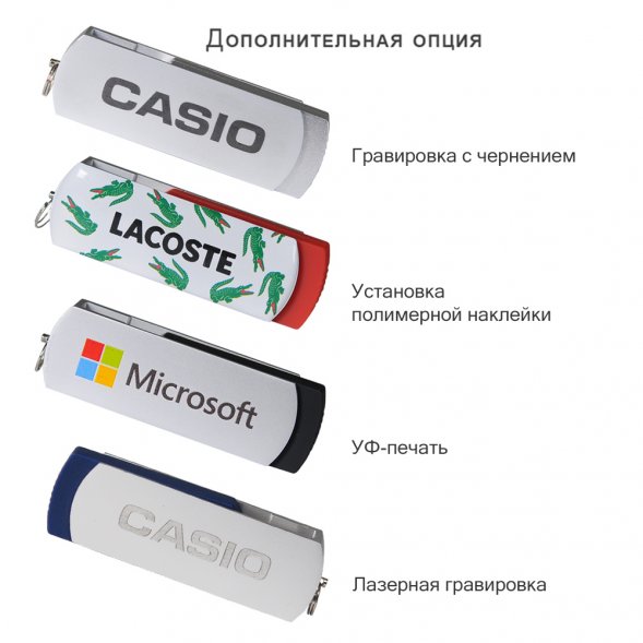 Флешка Elegante 16 Gb в подарочной упаковке, серебряная 