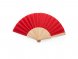Веер CALESA с деревянными вставками и тканью из полиэстера, красный 