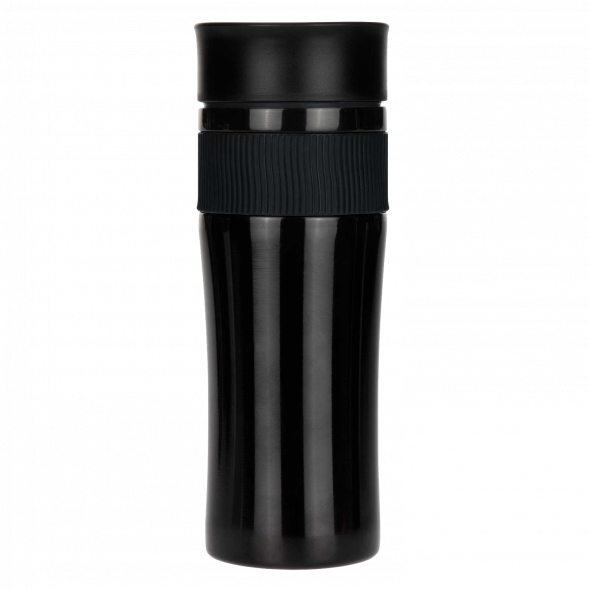 Термокружка вакуумная Polo, черная 