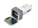 Автомобильная зарядка CC-03, 2 USB порта, квадратное основание для логотипа, серебро 