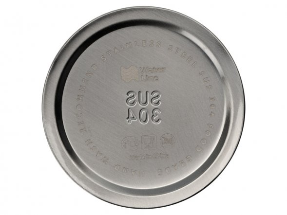 Бутылка для воды Supply Waterline, нерж сталь, 850 мл, серебристый/черный 