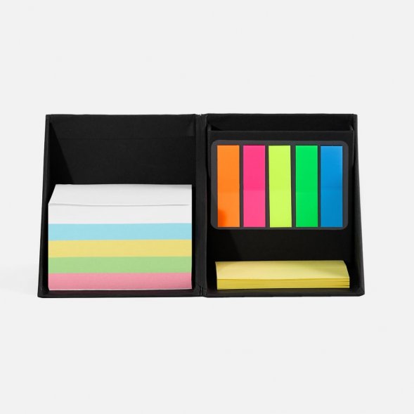 Настольный набор со стикерами Mnemonic ver.2, черный 