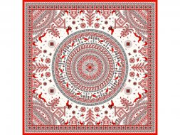 Платок Мезенская роспись