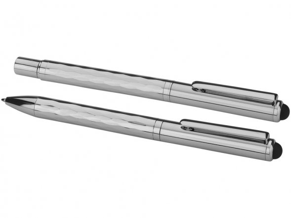 Набор ручек Alden Duo, серебристый 