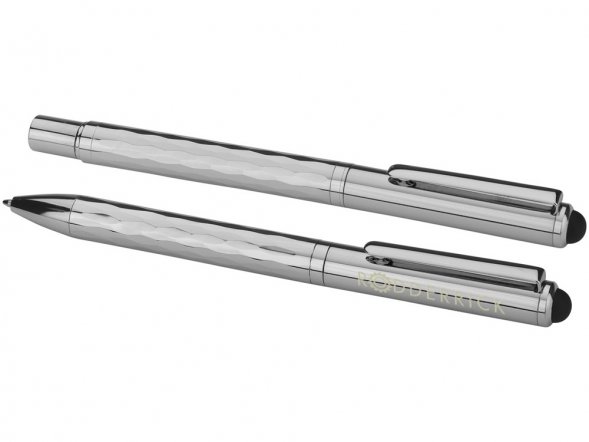 Набор ручек Alden Duo, серебристый 