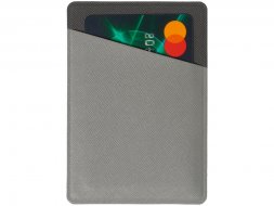 Картхолдер на 3 карты типа бейджа Favor, светло-серый/темно-серый