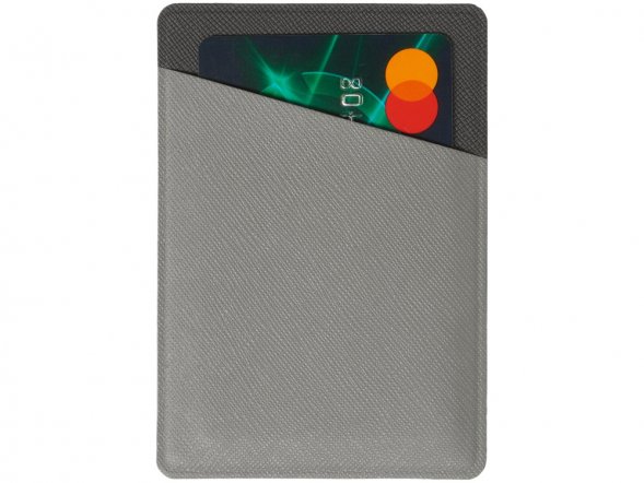 Картхолдер на 3 карты типа бейджа Favor, светло-серый/темно-серый 