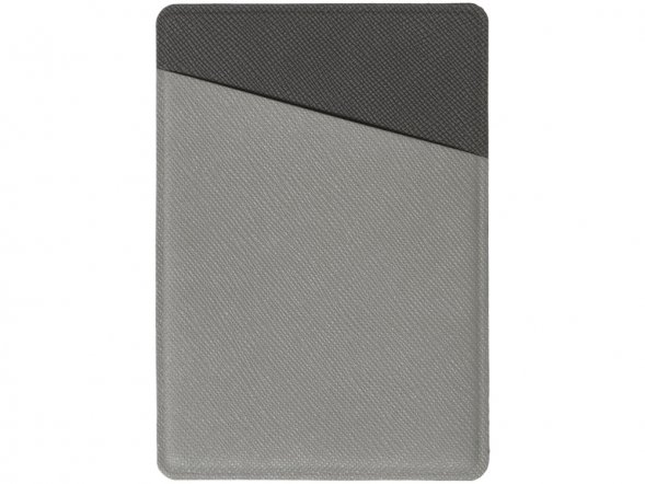 Картхолдер на 3 карты типа бейджа Favor, светло-серый/темно-серый 