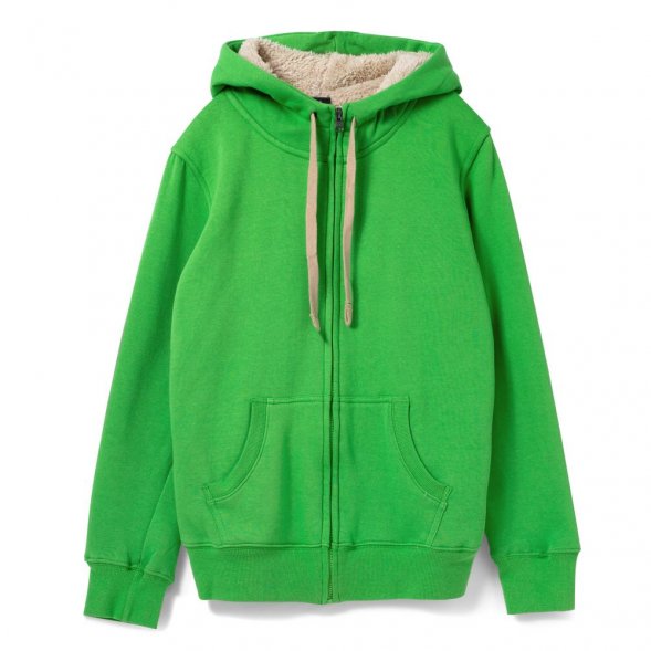 Толстовка унисекс на молнии Sherpa 280, ярко-зеленая 