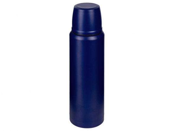 Термос с чашей и двойными медными стенками Stern, 1 л, темно-синий 