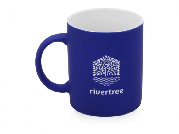 Кружка с покрытием soft-touch Barrel of a Gum, синий 