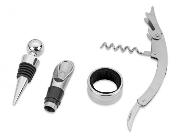 Набор аксессуаров для вина Fabrizio, коричневый 