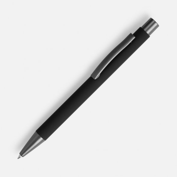 Ручка шариковая Atento Soft Touch, черная 