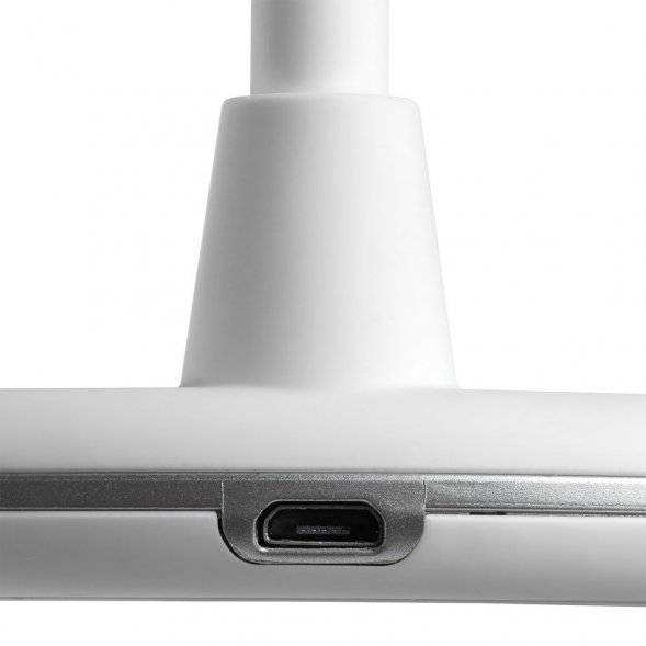 Лампа с колонкой и беспроводной зарядкой lampaTon, белая 