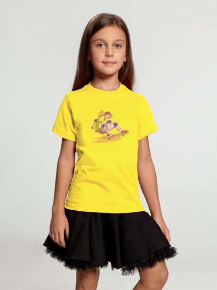 Футболка детская Skateboard, желтая 