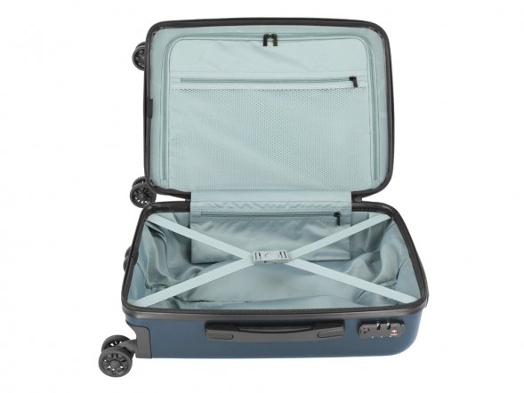 Чемодан BUGATTI Kallisto, синий, АБС-пластик, 35,5х23х53,5 см, 40 л 