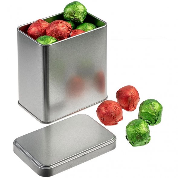 Коробка прямоугольная Jarra, серебристая 