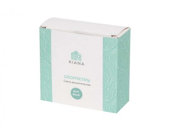 Свеча в декоративном стакане Geometry, черный 