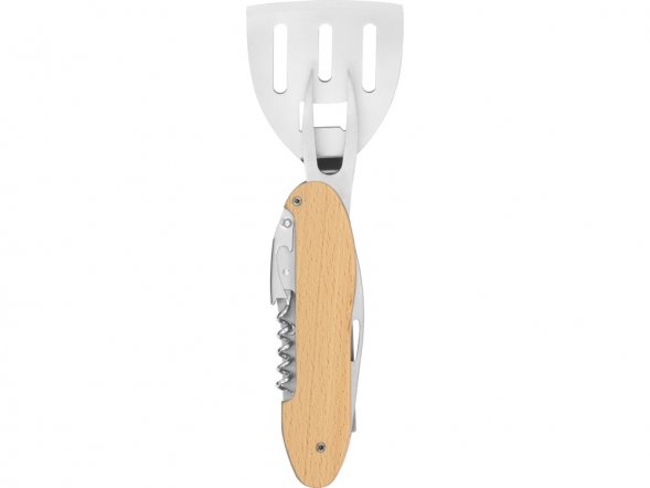 BBQ мультитул Blade 5в1 с деревянными ручками, в чехле 