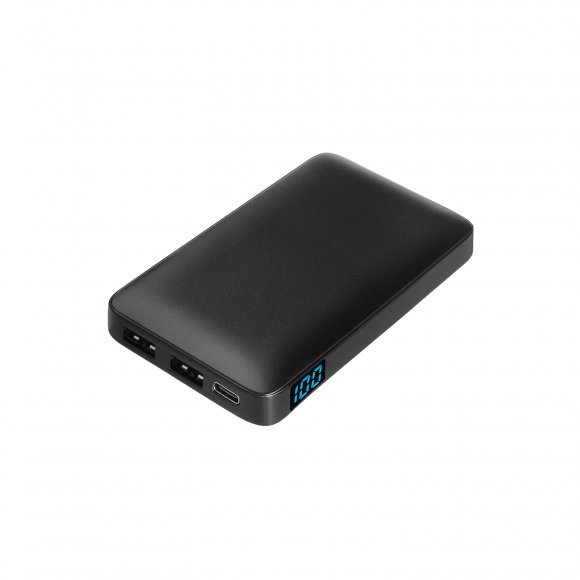 Внешний аккумулятор с цветной подсветкой Ancor Max 5000 mAh, черный 