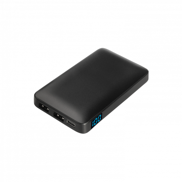 Внешний аккумулятор с цветной подсветкой Ancor Max 5000 mAh, черный 