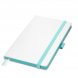 Ежедневник Arctic недатированный, белый/бирюзовый 