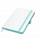 Ежедневник Arctic недатированный, белый/бирюзовый 