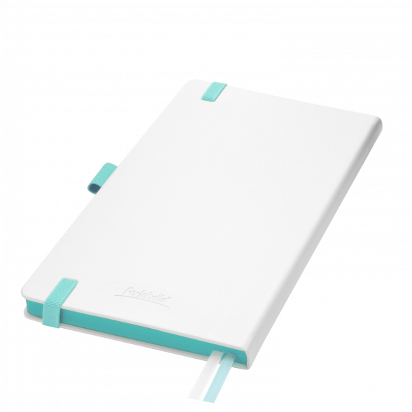 Ежедневник Arctic недатированный, белый/бирюзовый 