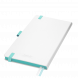 Ежедневник Arctic недатированный, белый/бирюзовый 