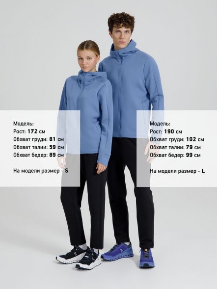 Куртка с капюшоном унисекс Begi, синяя 