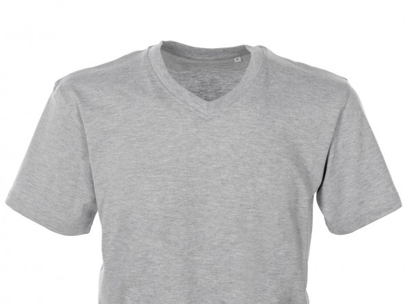 Футболка Heavy Super Club мужская с V-образным вырезом, серый меланж 