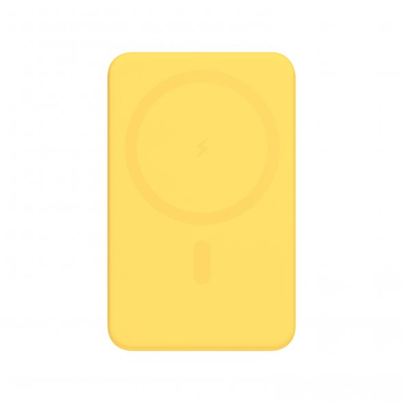 Внешний аккумулятор Largo PD 5000mAh с функцией беспроводной зарядки 15W, желтый 