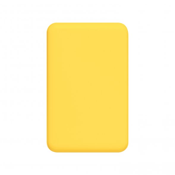 Внешний аккумулятор Largo PD 5000mAh с функцией беспроводной зарядки 15W, желтый 