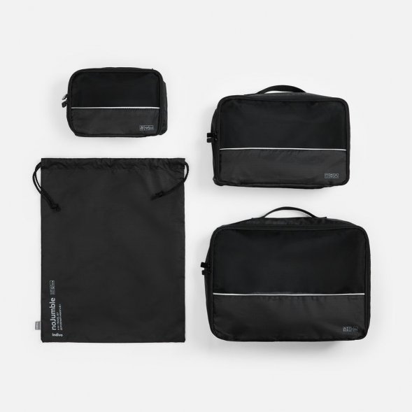 Дорожный набор сумок noJumble 4 в 1, черный 