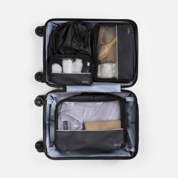 Дорожный набор сумок noJumble 4 в 1, черный 