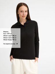 Рубашка поло женская с длинным рукавом Perfect LSL Women, черная