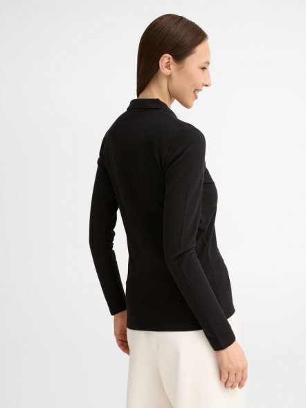 Рубашка поло женская с длинным рукавом Perfect LSL Women, черная 